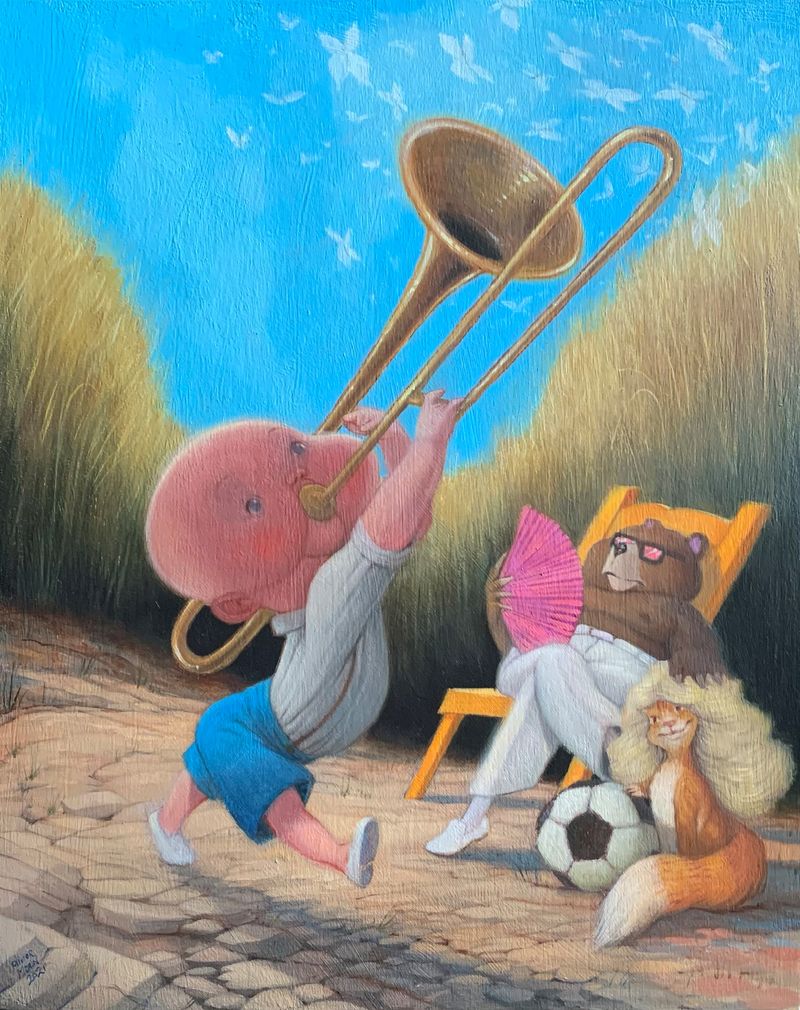 Bébé au trombone
